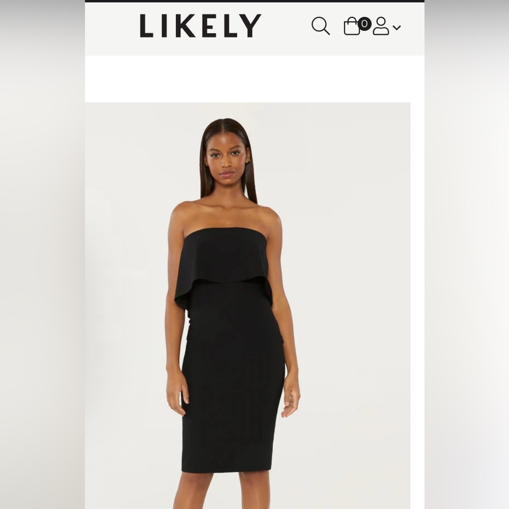 Likely Strapless Black Dress